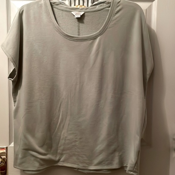 2 tops XL French terry Danskin loose fit soft knit - sage green & light gray - Picture 1 of 11